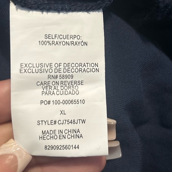 Copper Key Midnight Blue Button-Up Top - Picture 9 of 10